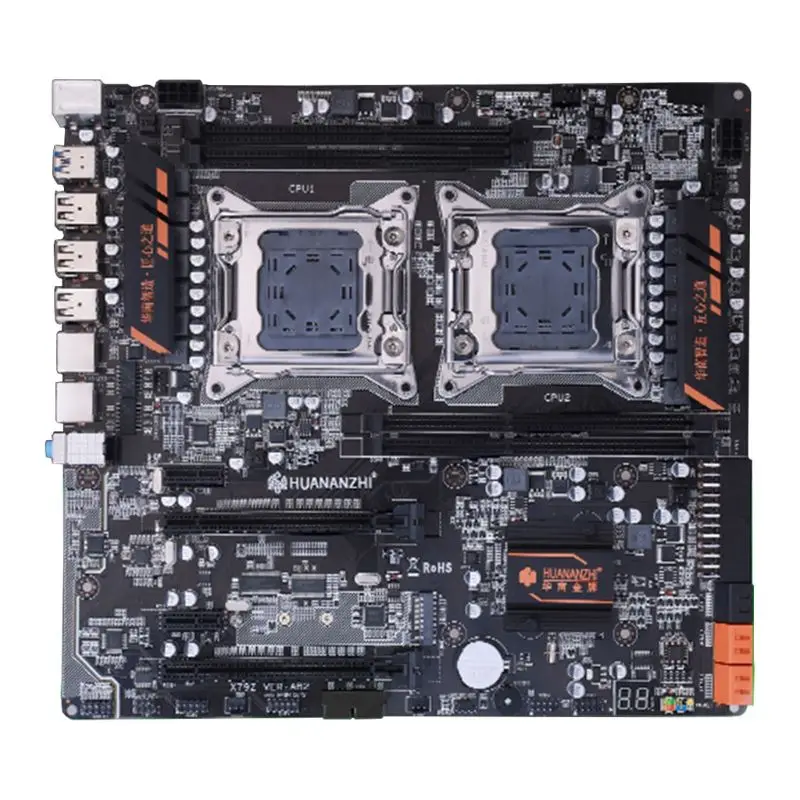 

Huananzhi X79 Dual CPU Motherboard LGA 2011 E-ATX USB3.0 SATA3 PCI-E NVME with Dual Xeon Processor