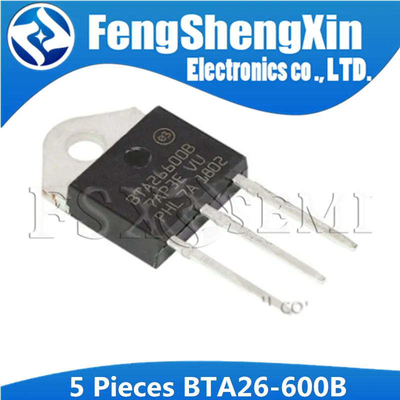 5 шт./лот BTA26-600B TO-3P BTA26600B TO3P BTA26-600 25A TRIACS | Электронные компоненты и принадлежности