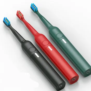 

Ultrasonic Sonic Electric Toothbrush USB Rechargeable Tooth Brushes With 2Pcs DuPont Replacement Time Brush Head IPX7 Waterproof