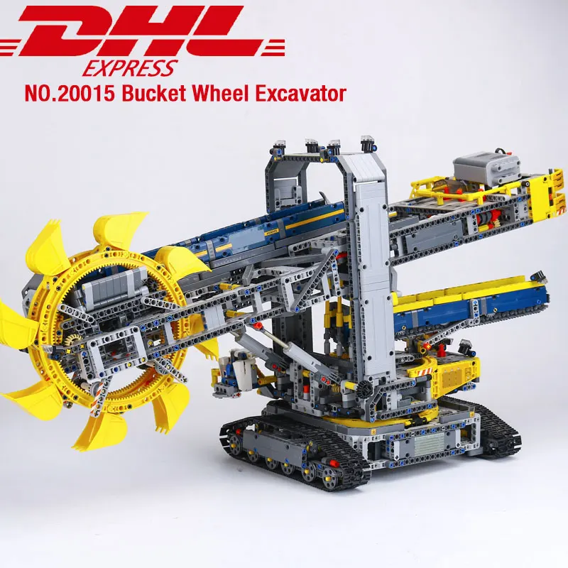 3929PCS DHL 20015 техника автомобиль игрушки 42055 экскаватор с ковшовым колесом Набор строительных блоков кирпичи развивающие детские рождественские игрушки, подарки - Цвет: 3929PCS