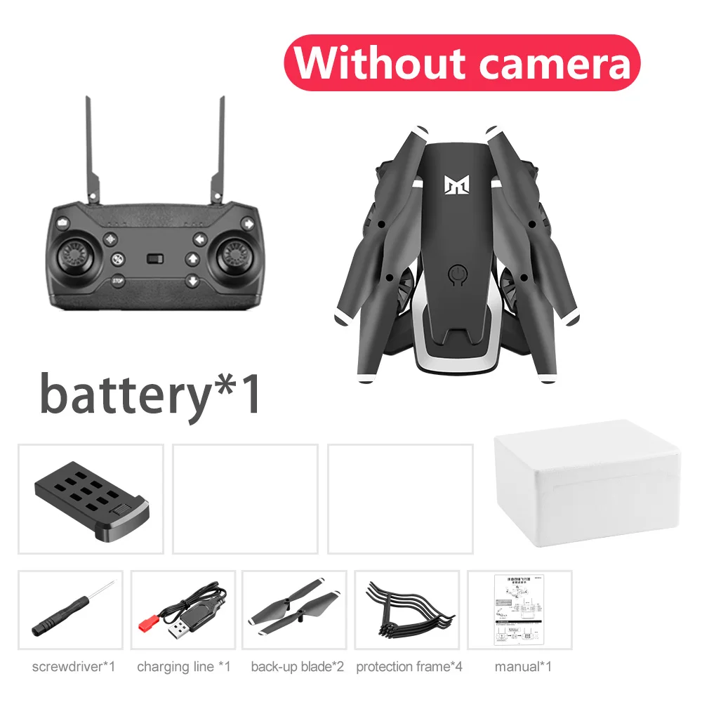 No Camera 1 KK6 Радиоуправляемый Дрон с 4K HD камерой 50x зум-объектив Pro селфи Квадрокоптер 20 минут Летающий вертолет игрушечный мини-Дрон подарок для детей - Цвет: No Camera 1