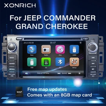 

Xonrich AutoRadio 1 Din Car DVD Player For Chrysler 300c Jeep Grand Cherokee Compass Dodge RAM Wrangle GPS Head Unit Multimedia