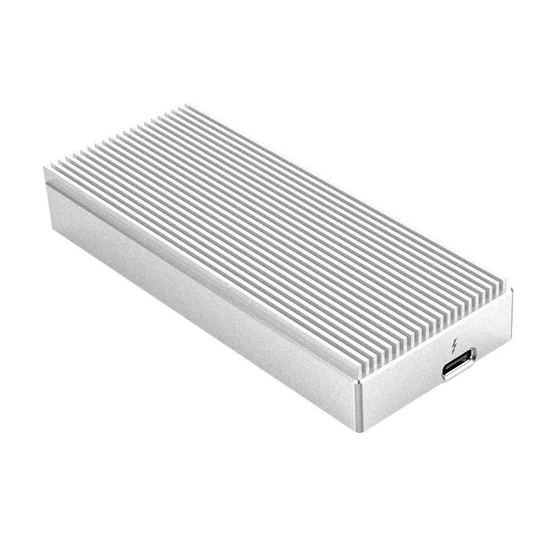 Серебристый Orico SCM2T3-G40-SV-BP Thunderbolt 3 серии NVMe M.2 SSD корпус Поддержка 2 ТБ Алюминиевый жесткий диск Корпус для ноутбука Настольный - Цвет: Серебристый