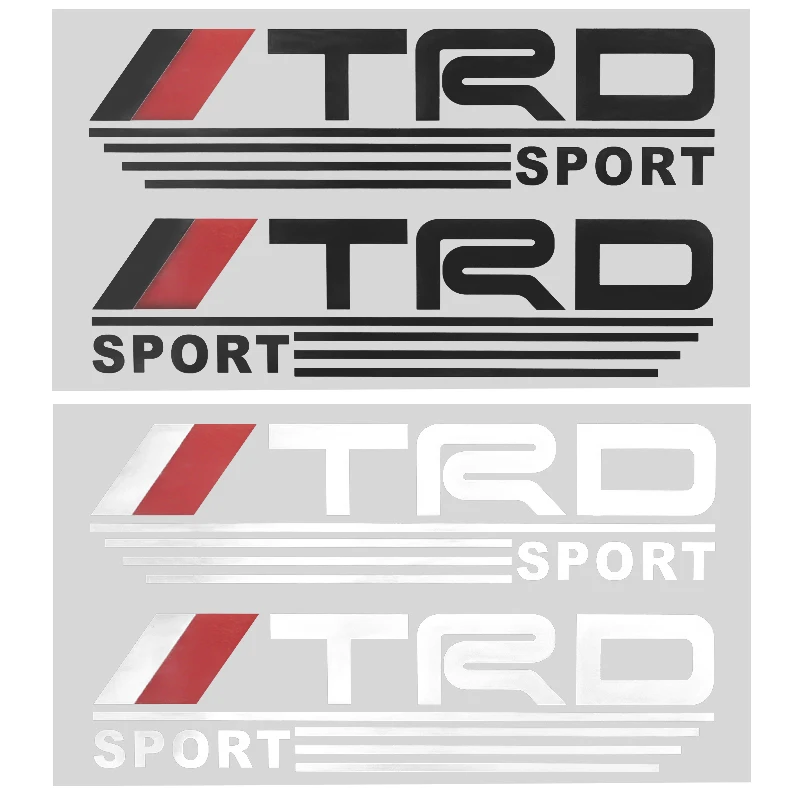 2 шт. автомобильный Стайлинг логотип TRD зеркало заднего вида светоотражающие 3D
