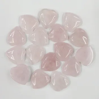 

Wholesale natural stone Roses Quartz heart beads charms cabochon Jewelry making Necklace Earrings Accessories 12Pc Free shipping