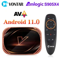 2021 Vontar X4 Amlogic S905X4 Smart Tv Box Android 11 4Gb 128G 64Gb Wifi Youtube Bt AV1 media Speler Tvbox 4K 1000M Set Top Box