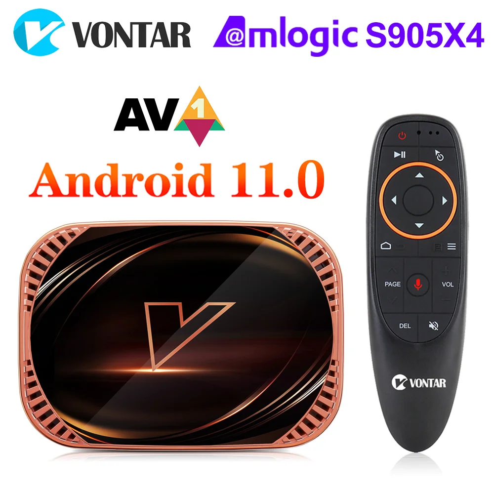 Приставка Смарт-ТВ VONTAR X4 Amlogic S905X4 Android 11 4 + 2021/64 ГБ Wi-Fi Youtube BT AV1 Media Player TVBOX 4K 1000M Set top box