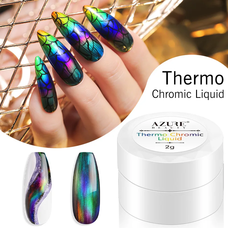 Новый термохромированный Гель лак Azure Beauty отмачиваемый термогель для ногтей со