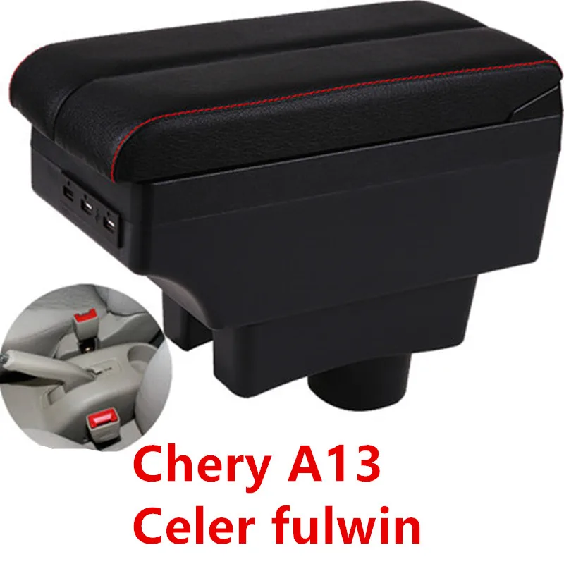 

For Chery A13 / Celer fulwin armrest box central Store content box with USB interface