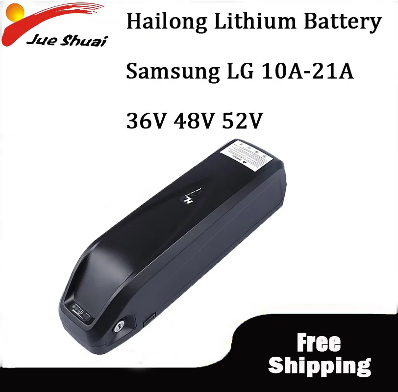 36 в 48 в 52 в Hailong литиевая батарея для электровелосипеда 10-21A LG SamSung Ebike батарея Hailong батарея Velo электрик