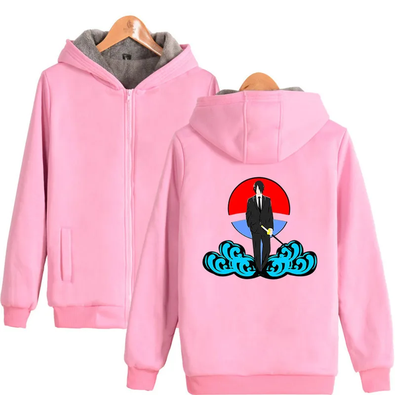 Аниме Наруто зимние толстовки Флисовая теплая куртка плотное пальто Uchiha Hatake Uzumaki клановый значок толстовка с капюшоном одежда унисекс - Color: pink