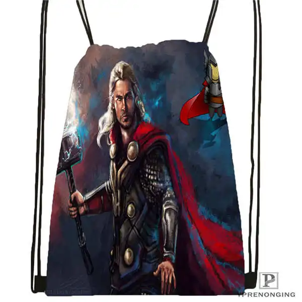 CustoMarvel thor походная сумка на шнурке милый рюкзак для детей(черная спинка) 31x40 см#2018612-02-14