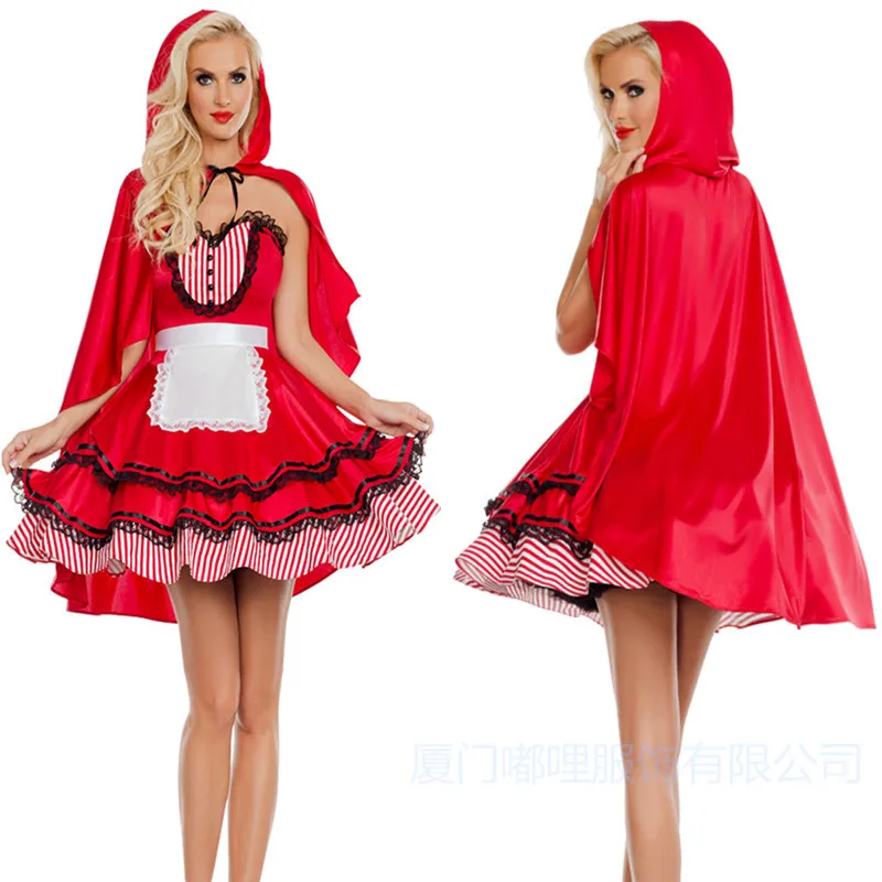 

New Style Little Red Riding Hood Fairy Tale The Little Match Girl Game Uniform Halloween Party Costume Costume