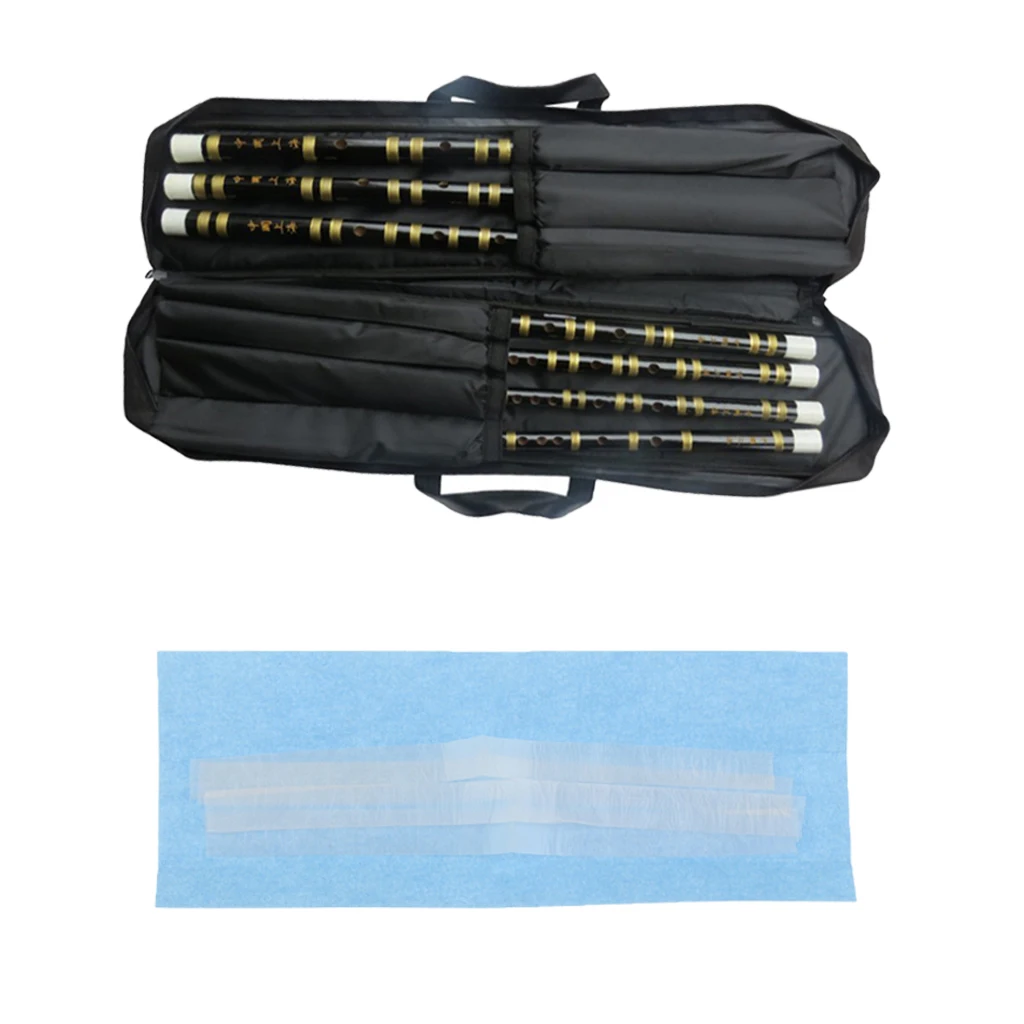 Chinese Flute Dizi Bamboo Musical Instrument with Flute Diaphragms for Music Lover Beginner