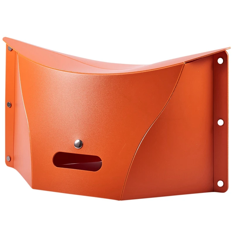 

Large Orange Creative Portable Stool Outdoor Picnic Portable Mini Folding Stool Furniture Multifunctional Plastic Storage Stool