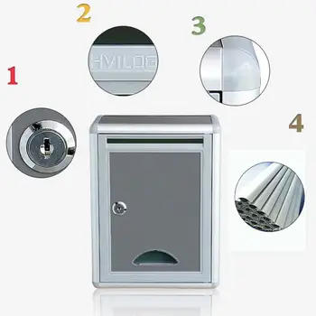 

High Security Locking Wall Mounted Mailbox - Office Drop Box - Comment Box - Letter Box - Deposit Box