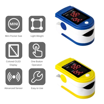 

Fingertip Pulse Oximeter Pulse Oximeter Finger Pulse Blood Oxygen SpO2 Monitor LED Oximeter SpO2 O2 Monitor 8s Rapid Reading