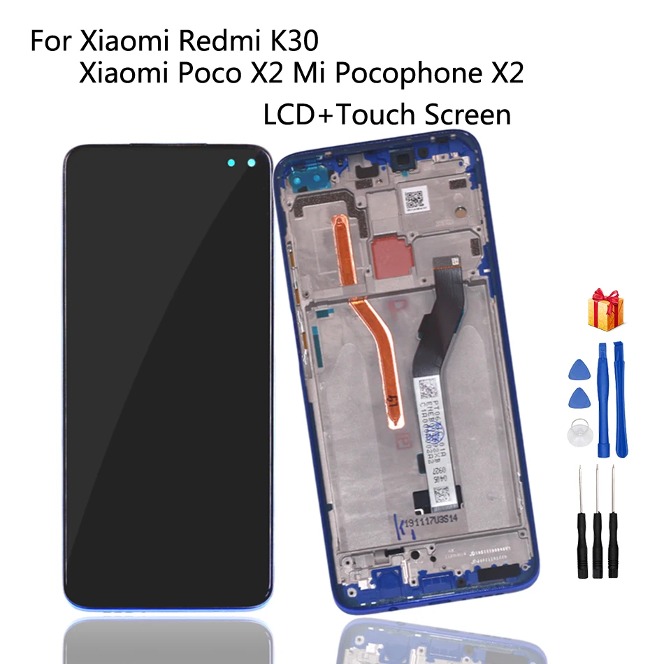 Оригинальный ЖК экран для Xiaomi Redmi K30 сенсорный панель дигитайзера Poco X2 Mi Pocophone