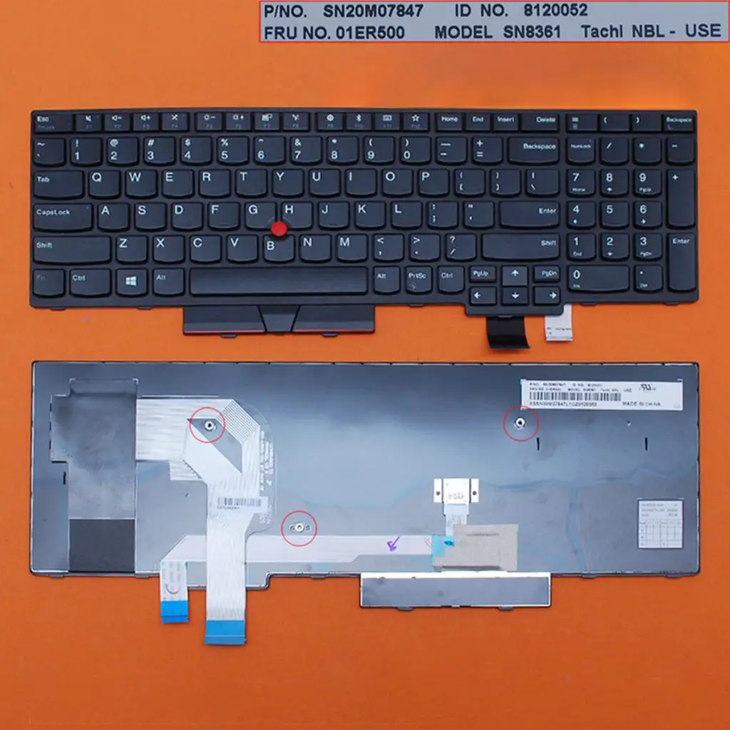 Черная сменная клавиатура нотубука для ThinkPad IBM lenovo P51S T570 Ноутбуки ПК клавиатура на замену ремонтируется клавиатура