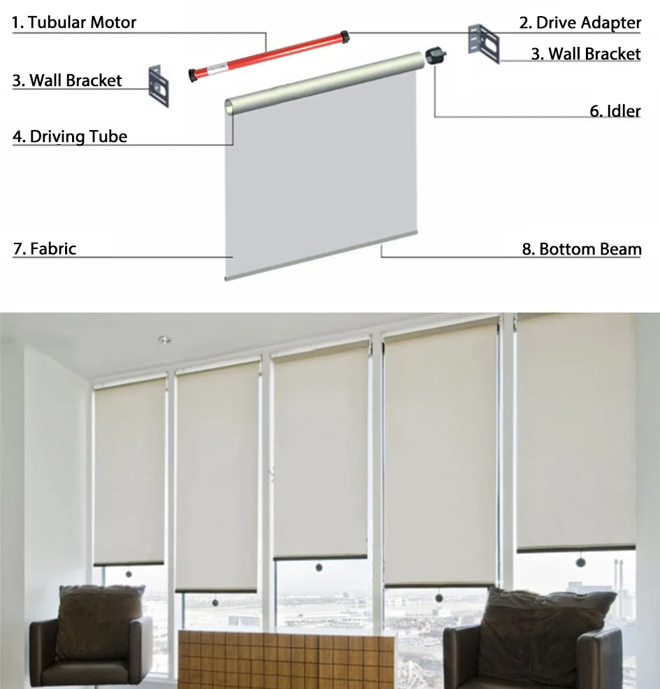 tubular motor shutter