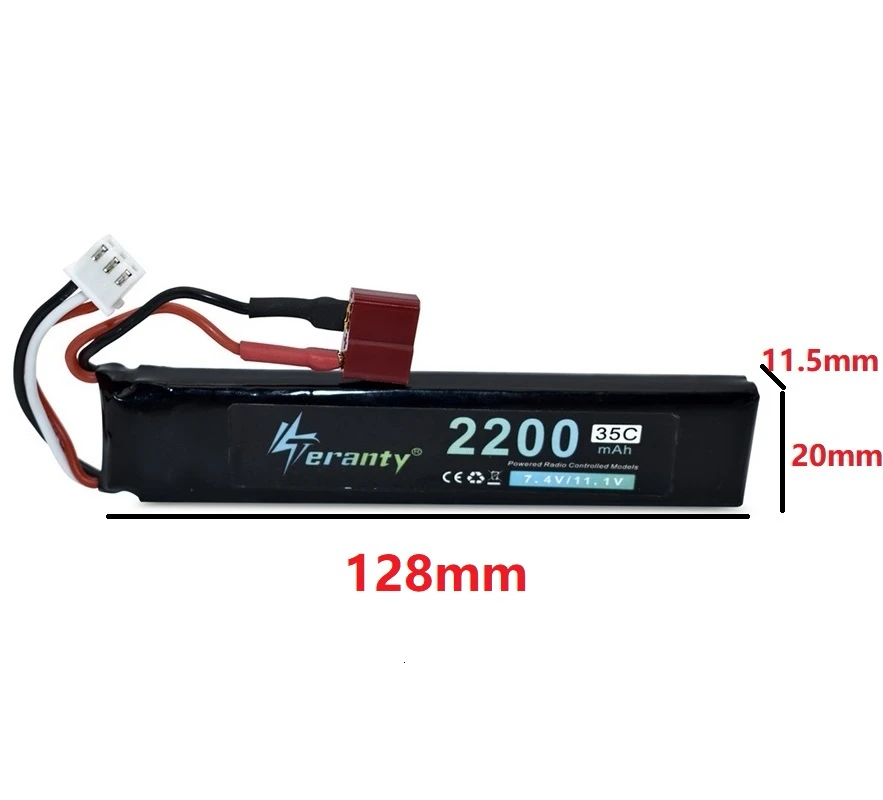 Радиоуправляемые игрушки пистолеты 2S 2200mAh 35C 7,4 V перезаряжаемая батарея с USB зарядным устройством для мини-страйкбола BB Воздушный пистолет электрические игрушки запчасти