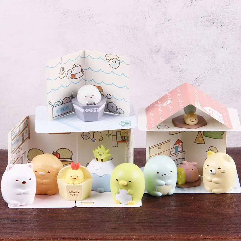 Sumikko Gurashi фигурку аниме мультфильм ПВХ, Коллекционная модель, игрушка Kawaii SumikkoGurashi украшения куклы 10 шт./компл