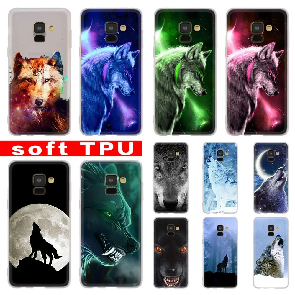 Case For Samsung Galaxy A10 A11 A20E A31 A40 A41 A40S A10S A51 A3 A5 A7 A8 Plus 2016 A207 A2018 CORE Soft Animal Wolf | Мобильные