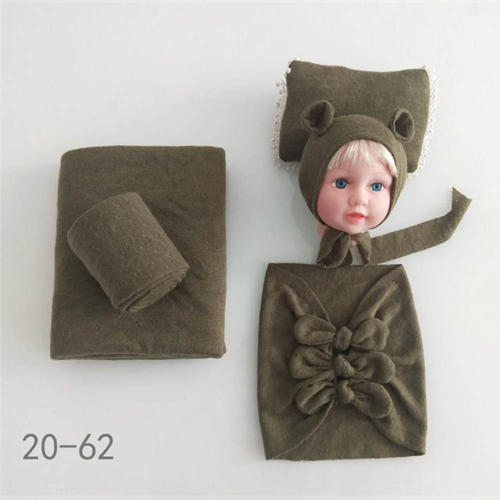 5pcs Sets 20-62 D& J 4 шт./5 шт. комплекты для новорожденных реквизит для фотосъемки ребенок позирует подушку шляпа капот обертывания фоновое одеяло Fotografia студия реквизит - Цвет: 5pcs Sets 20-62