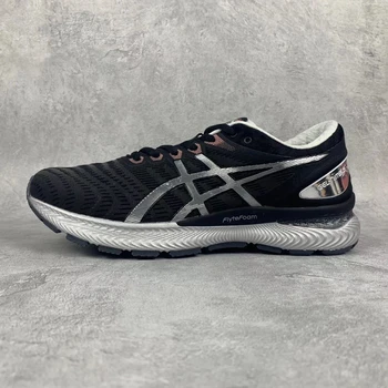

ASICS Men GEL-Nimbus 22 Silver Cushion Sports Gym Running Shoes,Cross Male Marathon Track Light Training Soft Sneakers 11 Colors
