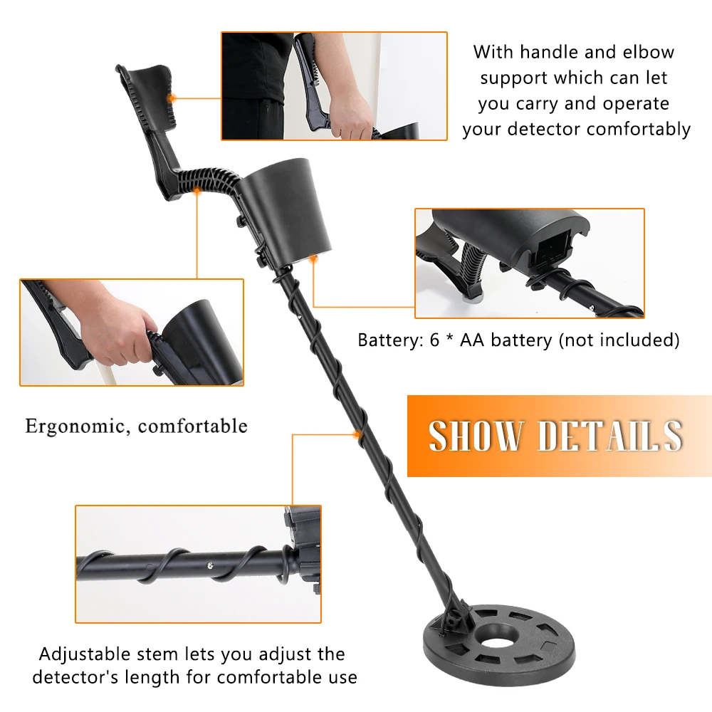 

Underground Metal Detector Portable Easy Installation High Sensitivity Jewelry Treasure Gold Metal Detecting Tool Finder