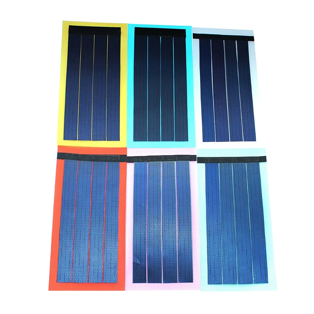 Película Fina Painel Solar Carregador Flexível Placa Zonnepaneel Faça Você Mesmo Viagem Portátil Acampamento Pilha Bateria Ouro - Image 6