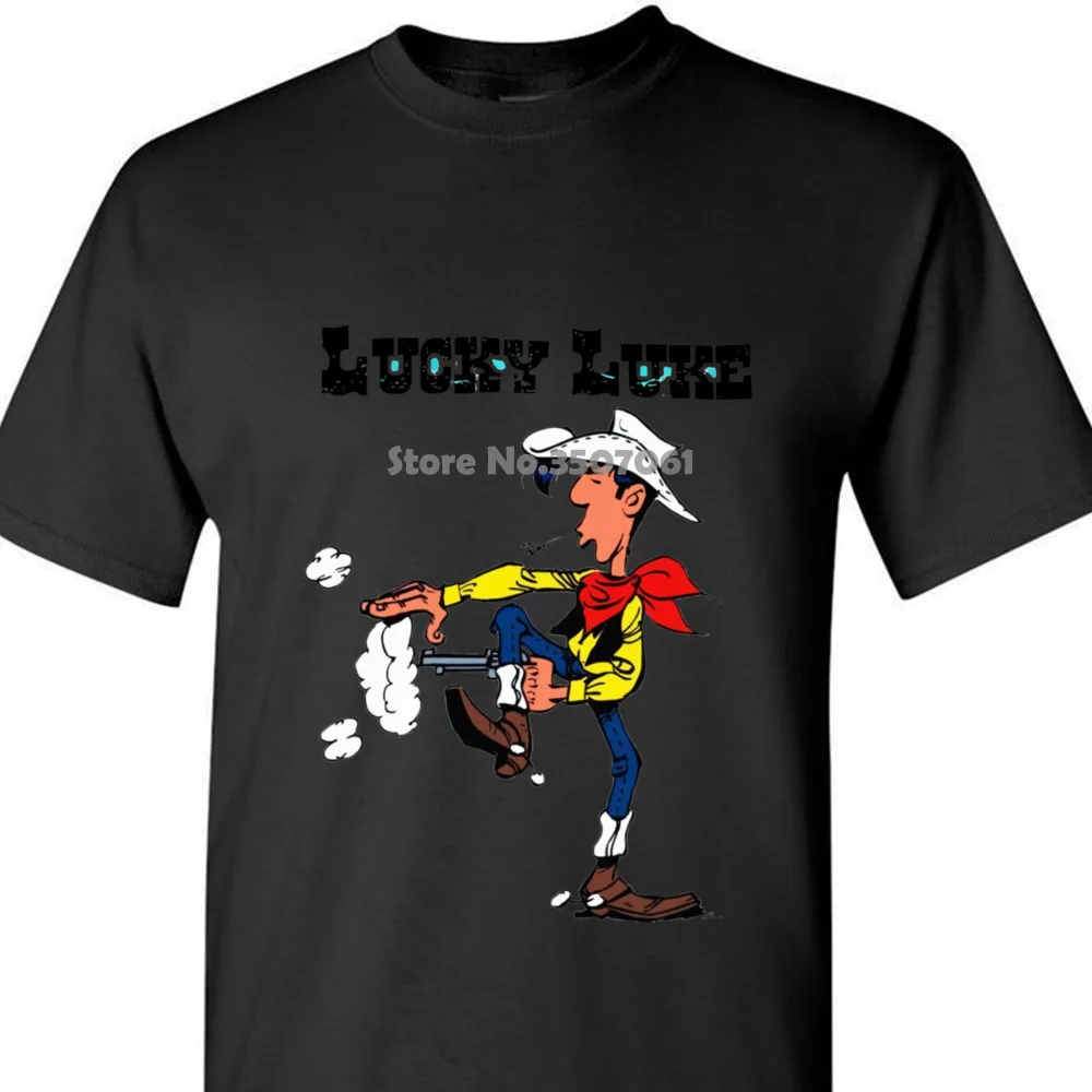

Lucky Luke Comics Cowboy Wilder Western Cool summer winter Men 's New T Shirt Personality Graffiti Hip Hop coat clothes tops