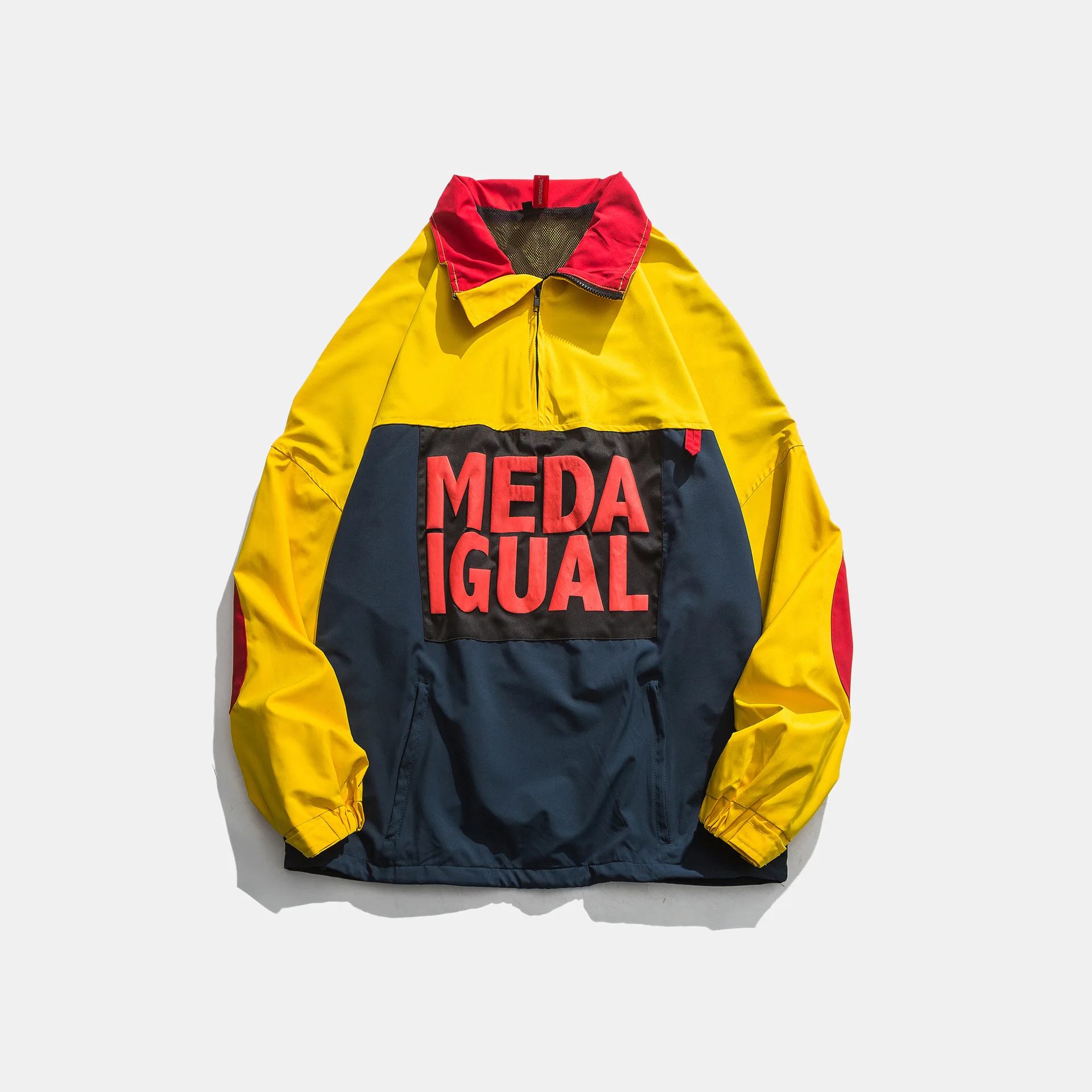 

City Where the Product 2020 Spring New Style Yellow Pullover Printed Jacket Joint Men Popular Brand Coat Teenager