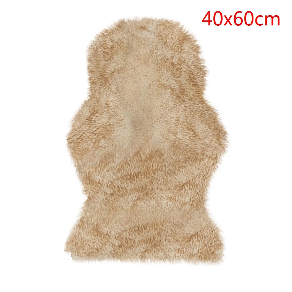A9 40x60cm FUNIQUE мех искусственный овчина мохнатый ковер для гостиной, спальни, коврик из кожи, однотонный пушистый коврик, моющийся коврик из искусственного меха для спальни - Цвет: A9 40x60cm