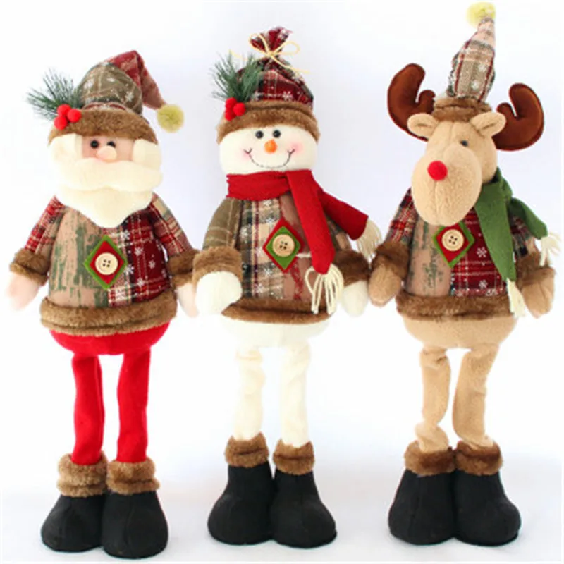 Новогодние куклы новогодние вечерние рождественские украшения для подарков елочные украшения инновационная лося Санта Снеговик декорированная кукла