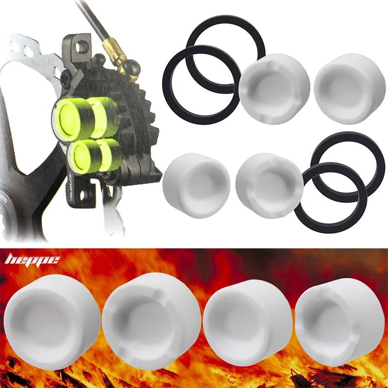 HEPPE Bike Hydraulic Brake Caliper Ceramic Piston MTB Road Bike Disc Brake Piston For M640 M810 M820 M7120 M8120 M9120 4-Piston