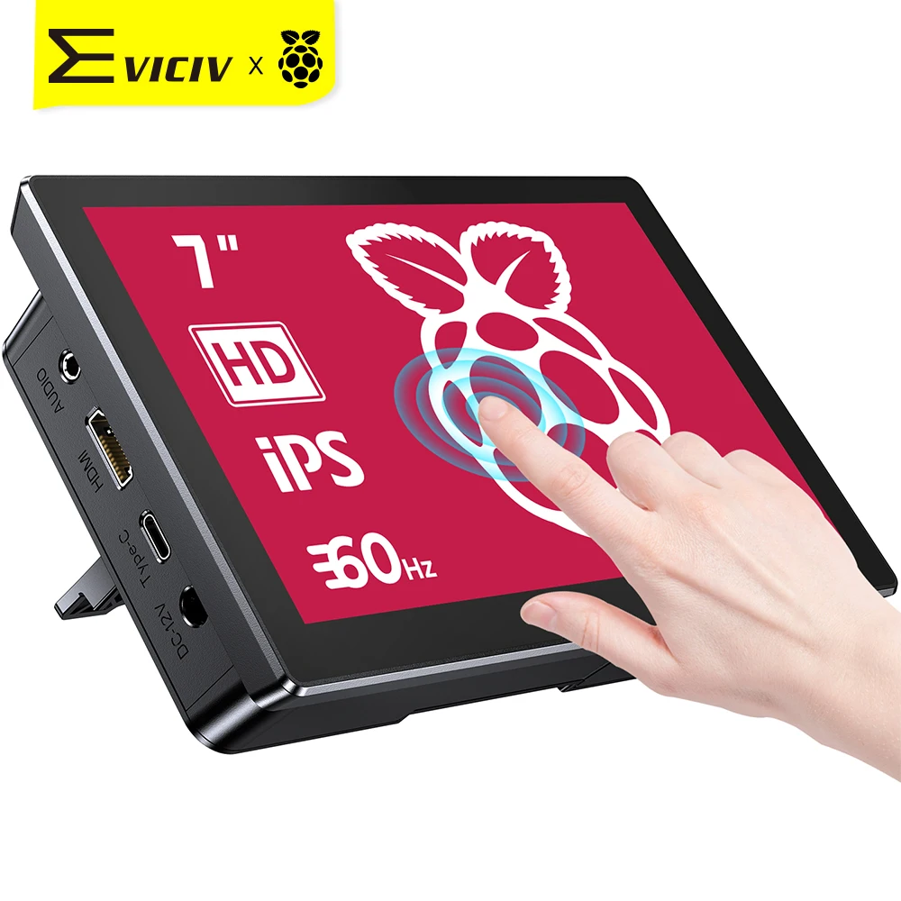 EVICIV 7-дюймовый монитор Raspberry Pi 4 сенсорный экран портативные мониторы Дисплей HDMI RPi