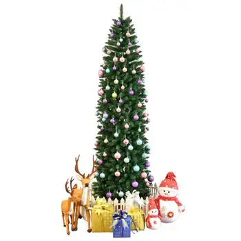 

2.25m Artificial Green Christmas Tree With Iron Base New Year Navidad Home Decorations Shopping Mall Ornament Festival Supplies