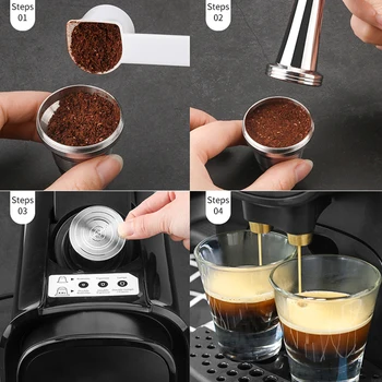 

Restaurant Coffee Capsule For LOR Machine 2Pcs Stainless Steel Reusable