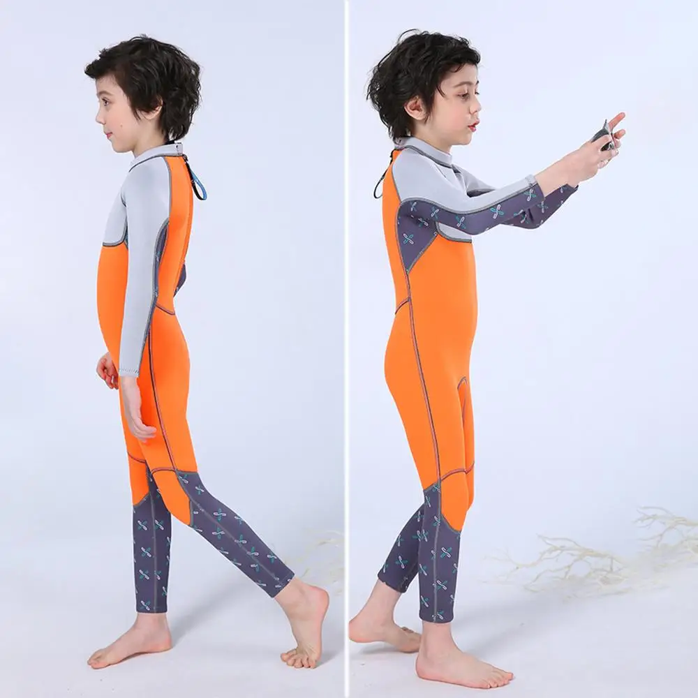 

Rashguard Neoprene wetsuits for kids diving suits children swimwears long sleeves boys girls surfing piece snorkeling wetsuit f3