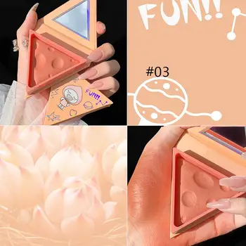 

Triangle Cartoon Print Cheek Contour Brightening Rouge Lasting Blusher Cosmetic