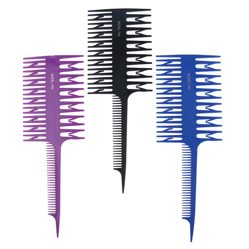 1PC Profession Dyeing Comb Weave Comb Tail Pro hair Highlighting Comb Weaving Cutting Combs Hair Brush for Hairdressing Salon