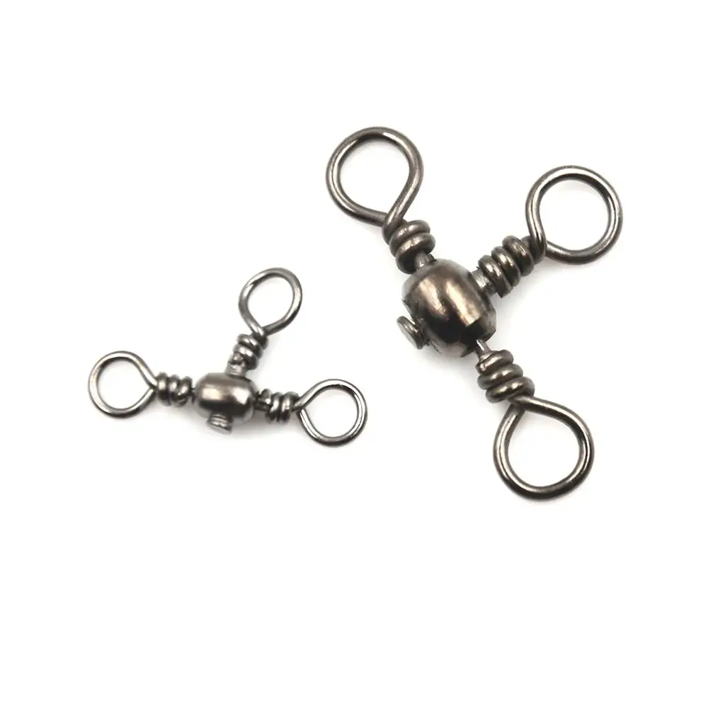 Free Fisher 50 шт./компл. вращающийся Вертлюг 1/0 твердые кольца из нержавеющей