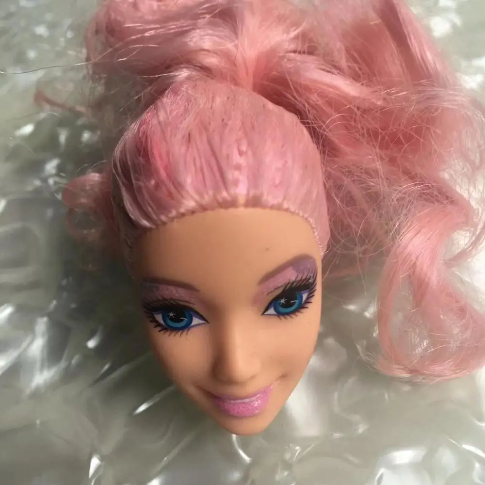 Черная леди различные цвета волосы кукла игрушка голова длинные волосы принцесса кукла голова девочка DIY макияж туалетный волос игрушки Дети Макияж DIY игрушка - Цвет: as pics