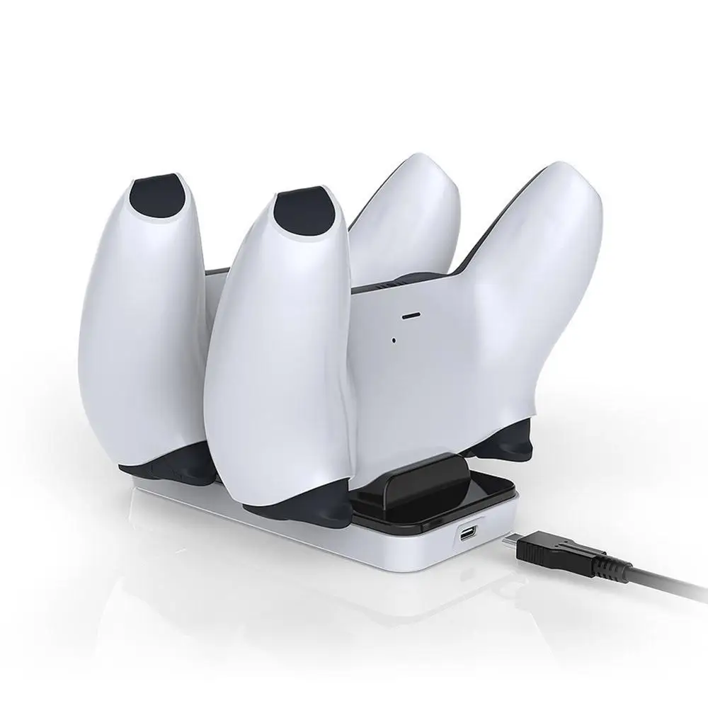 Dobe Dual Controller Charging Dock Base Stand Holder Handle Charger for PS5 Gamepad for DualSense Wireless Controller (TP5-0504)