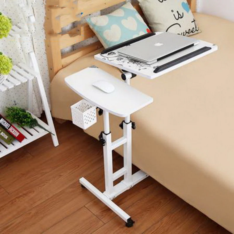 

250309/Folding mobile small desk/Home bed with simple desk /Paint steel pipe/Humanized design/Lazy bedside laptop desk /
