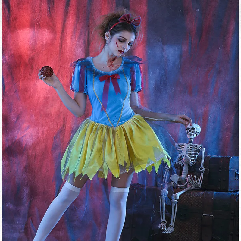 

Halloween Snow White Princess Clothing Adult Zombie Dressing up Service Zombie Service Vampire Bloody Cosplay Clothing