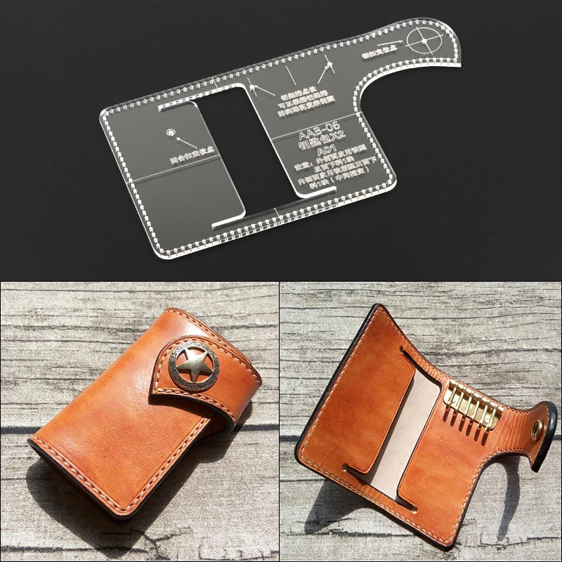 Practical Keychain Packing Bag Hand Craft Tools Acrylic Patterns Template Mold Card Holding Bag Tool For Leather Work Leder Tool Leathercraft Tool Sets Aliexpress