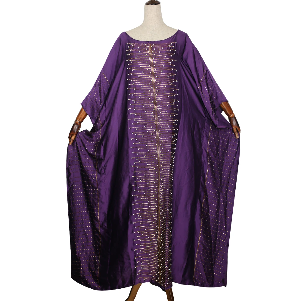Абая(Бангладеш) халат для женщин турецкий кафтан abaya Дубай мусульманский хиджаб элегантное платье шарф Исламская одежда арабский djellaba - Цвет: Фиолетовый