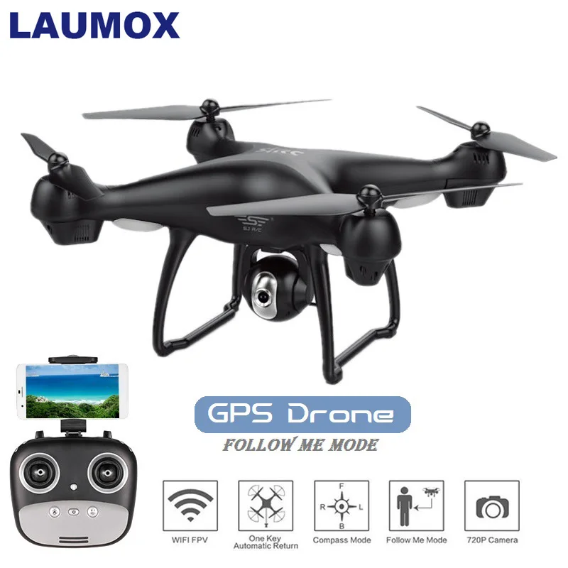 

LAUMOX S70W Follow Me Mode RC Drone with Adjustable FPV 1080P HD Camera GPS Professional Quadcopter Helicopter VS X8 Pro X8Pro
